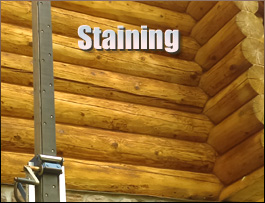  St Clair County, Alabama Log Home Staining